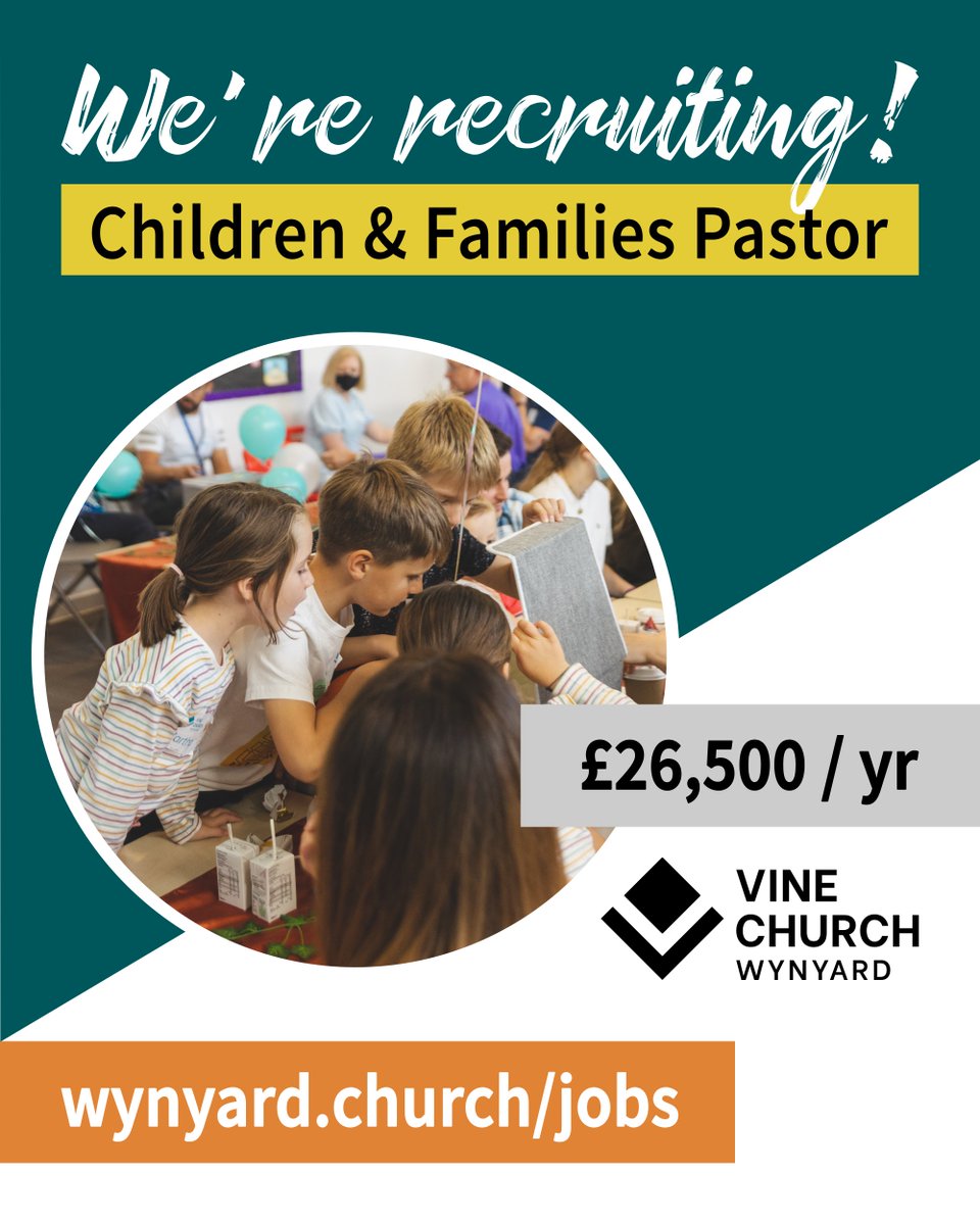 JOB ALERT!
Passionate about resourcing the church to reach out to children &amp; families to follow Jesus?  Are you called to be part of a pioneering &amp; growing new church plant? Then you could be Vine Church Wynyard’s new Children &amp; Families Pastor!
Apply 👇
bit.ly/30mznyw