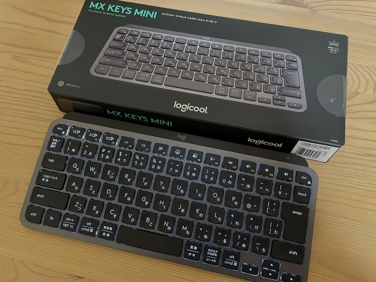 MX KEYS MINI 届いた！
打鍵感がMacBookに近くてタイピングしててとても気持ちが良い😊
気に入ったらUS版も買おうかな
#mxkeysmini