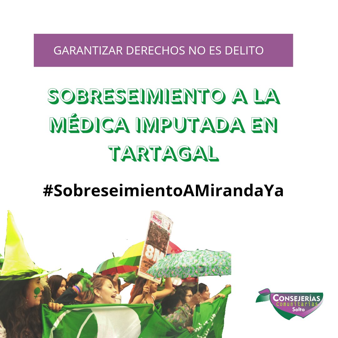 ConsejeriasC's tweet photo. #SobreseimientoAMirandaYa 
Hoy se presento ante el Juez de garantias nro 2 el pedido de sobreseimiento de Miranda Ruiz, ya que no surge prueba alguna en la investigación preliminar que lleva adelante el Fiscal De la Vega.
#GarantizarDerechosNoEsDelito https://t.co/94dRqPVm4U