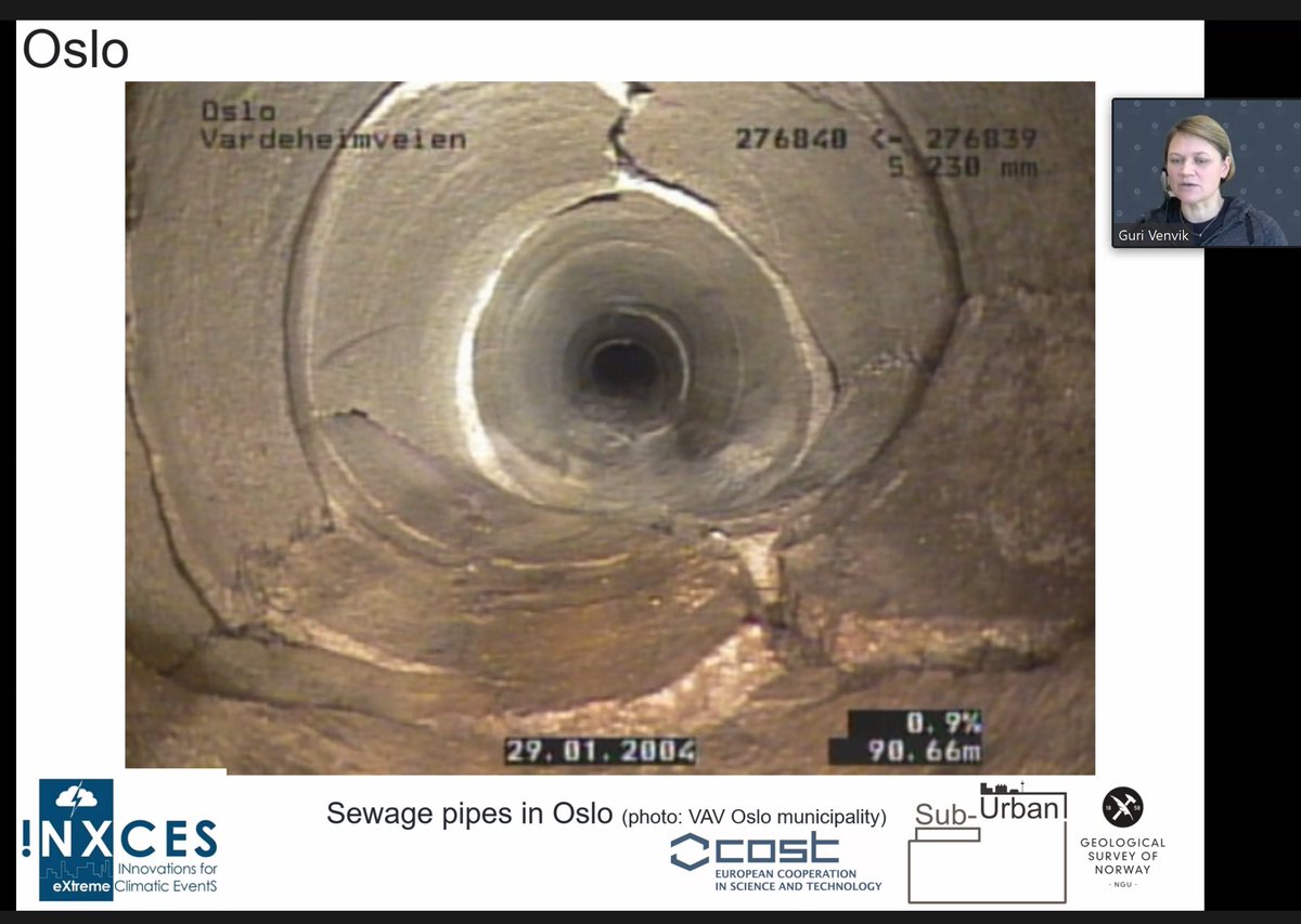 CitySpheric's tweet photo. @UrbangeoN highlights the challenge of #subsidence in cities in Norway, with damage to buildings and #BuriedAssets And novel use of #SuDS to help stabilise GWLs and subsidence. #EGSUrbanGeology https://t.co/dYfSvSCpFx