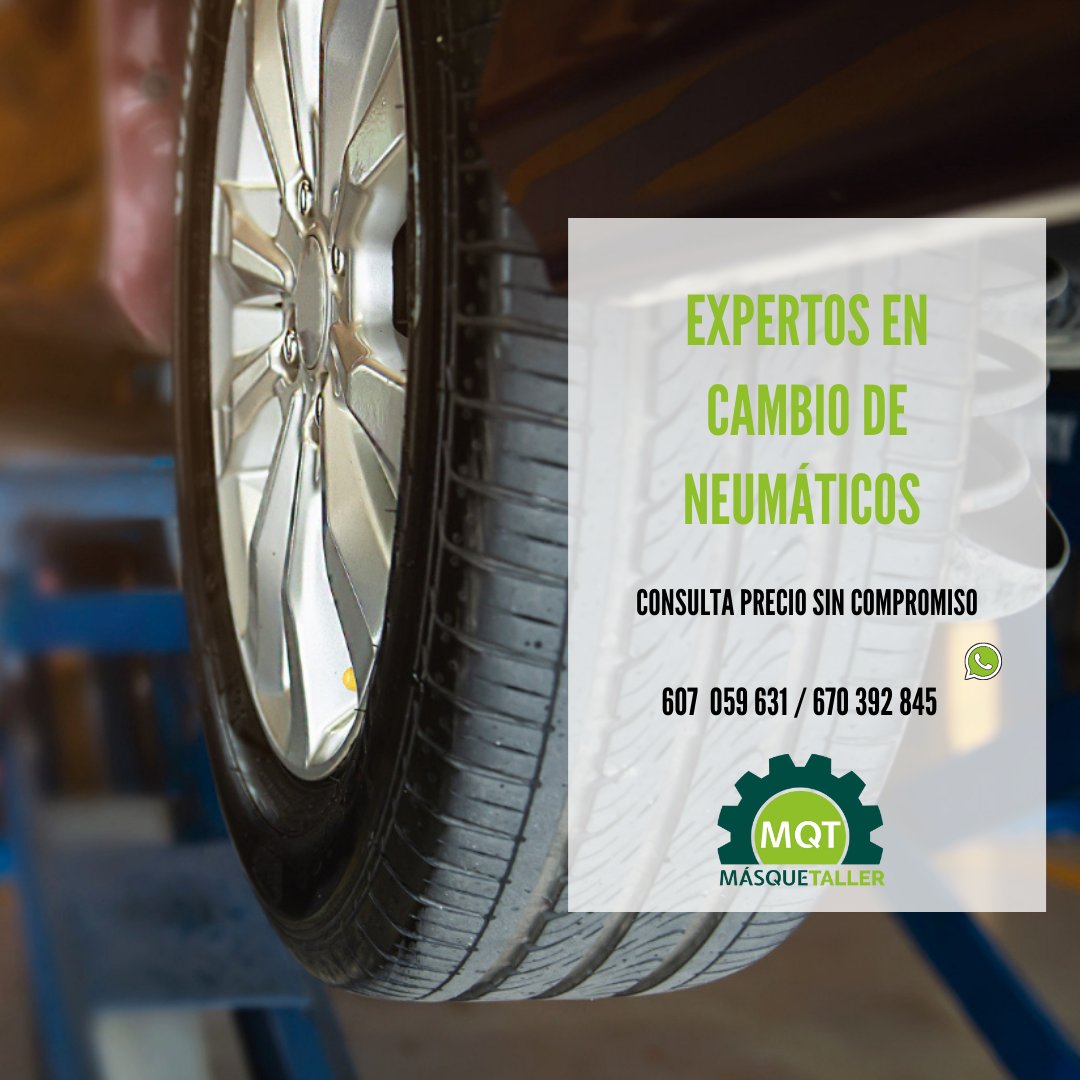 MasQueTaller's tweet photo. En #MasQueTaller sustituimos vuestros neumáticos por unos nuevos con todas las garantías?👏 
➡ El buen estado de los neumáticos influye en la conducción. ✅
➡ La profundidad mínima que debe tener el dibujo un neumático es de 1,6 mm. Puedes medirla con un profundímetro. ✅ https://t.co/sQR4ybqz6N
