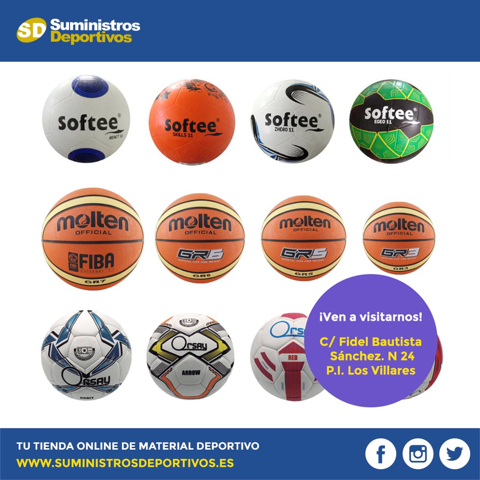 SumDeportivos's tweet photo. Sea cual sea tu deporte, en Suministros Deportivos tenemos el balón ⚽🏀 🏉 perfecto para ti.

¡Descubre todas las novedades para la nueva temporada visitando nuestra web!
👉 https://t.co/MZPfNV7TYl https://t.co/mtChos6J2L