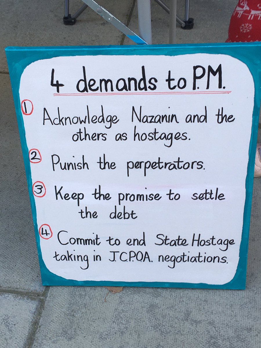 CiLuna27's tweet photo. Today is the 20th day of @FreeNazanin hunger strike. There is drizzle in London. It is good to see the current press coverage and public support for Richard. His demands stay the same as on day 1. Urge @BorisJohnson @trussliz to do more to bring Nazanin home #FreeNazanin https://t.co/iq17OKJQC7
