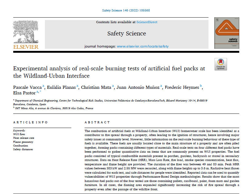 CERTEC_UPC's tweet photo. Happy to share our paper on burning tests of artificial fuel packs at the WUI performed under the @wuiview project!

https://t.co/Sow33PYOci

👉 50 days' free access! https://t.co/k9RLPyBwVE