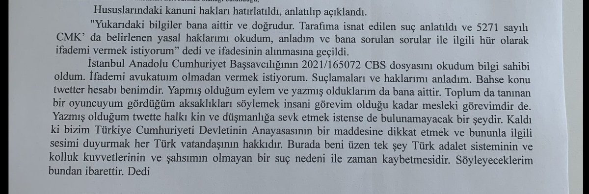 LeventUzumcu's tweet photo. Anayasanın 64. maddesine atıfta bulunmamam nedeniyle “halkı kin, nefret ve cart curta sevk…” hakkında verdiğim ifadem. (Yazım yanlışları bana ait değil). https://t.co/t1O3apVXWY