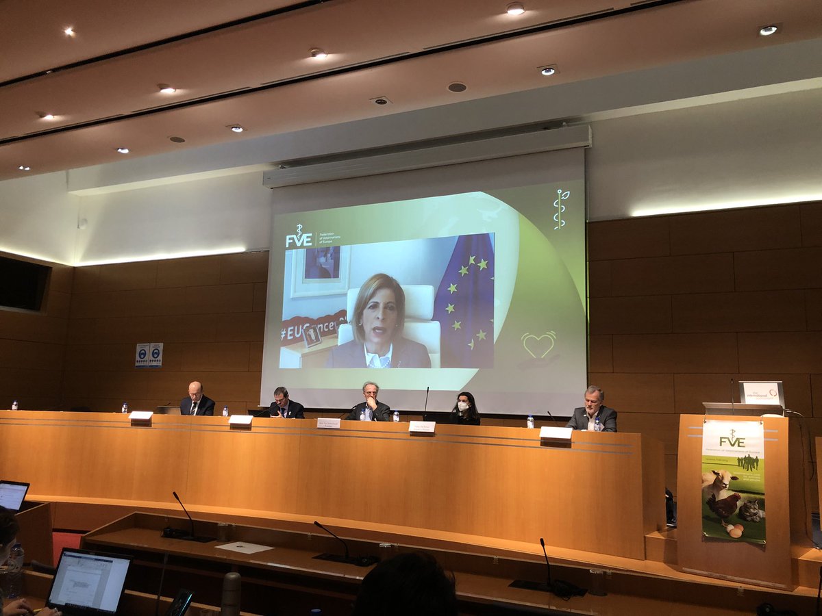 SNVEL_fr's tweet photo. La délégation française participe à l’Assemblée Générale de la @FVEurope aujourd’hui. Intervention de @SKyriakidesEU rappelant le besoin de l’expertise des #veterinaires.1 https://t.co/0jB64SMFag