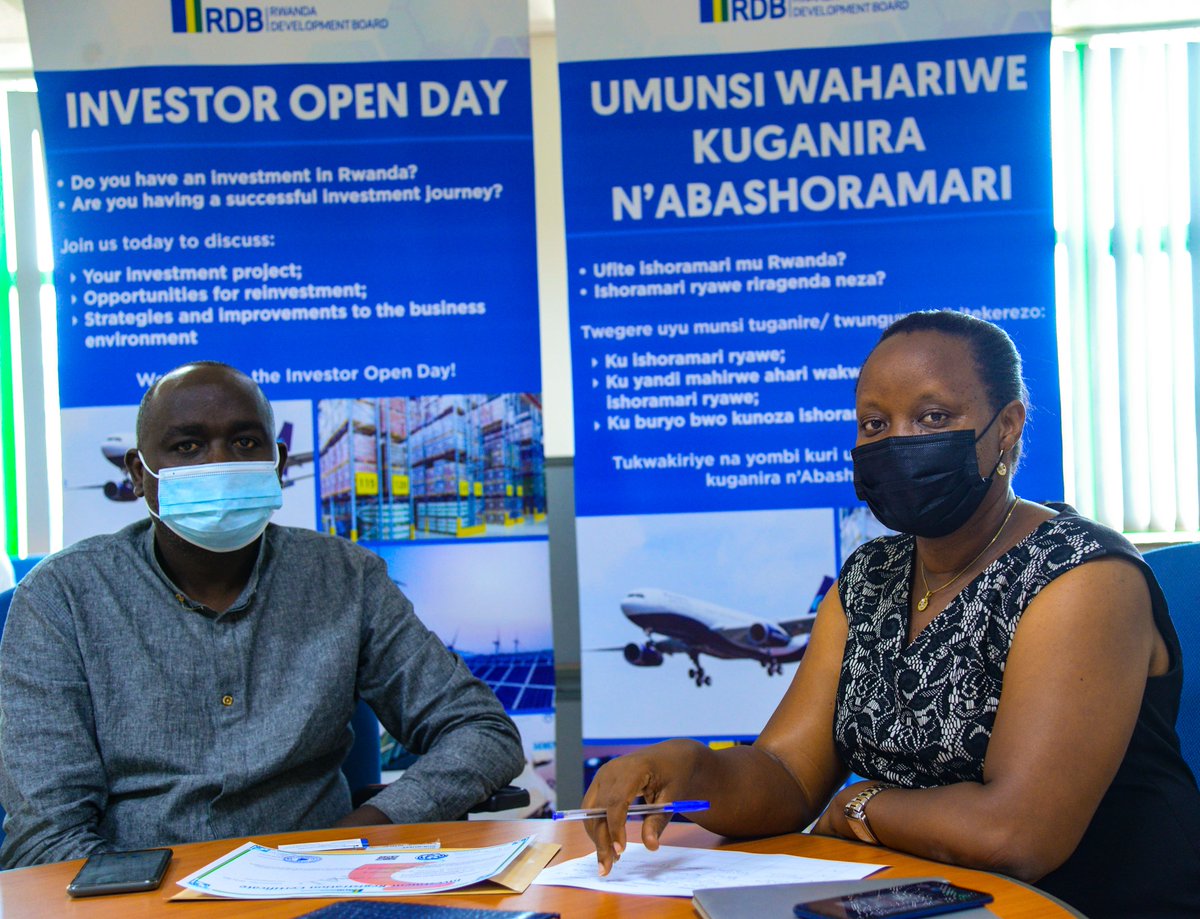 RDBrwanda's tweet photo. From agriculture to service industries, we're always ready to guide you in your investment journey.

Join us every Friday, from 9am-12pm for the Investor Open Day for open discussions on how we can improve the business environment.

#InvestInRwanda🇷🇼 https://t.co/4rCchRSkCG