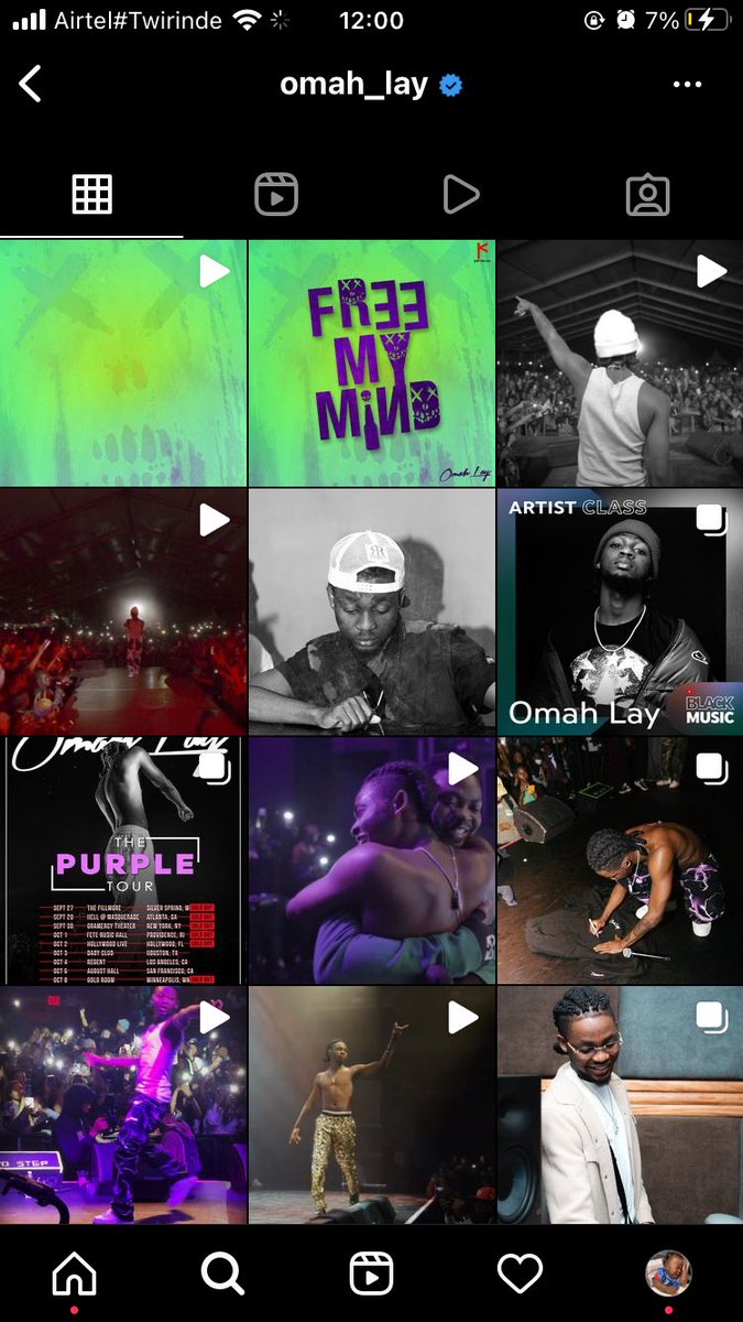 R_selekta's tweet photo. Omah Lay latest posts on IG. There is no sign that he’s performing in Rwanda tomorrow 😂😂 what’s this?  Is he even in town already? https://t.co/j2X2IgekYE