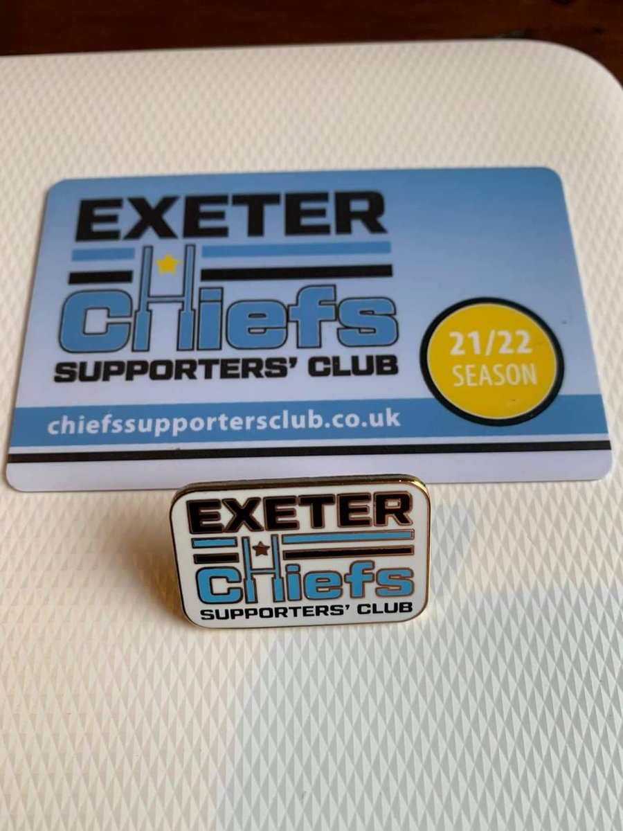 ExeterChiefsSC's tweet photo. We will be setting up our table at North Turnstiles tomorrow between 13.30 and 14.30 selling our new badges (£2) &amp; membership cards (£6).   Cash or Card, but if paying cash, please bring the right money as we don't carry any change.  We look forward to seeing you tomorrow https://t.co/GGYAP3Zqmm