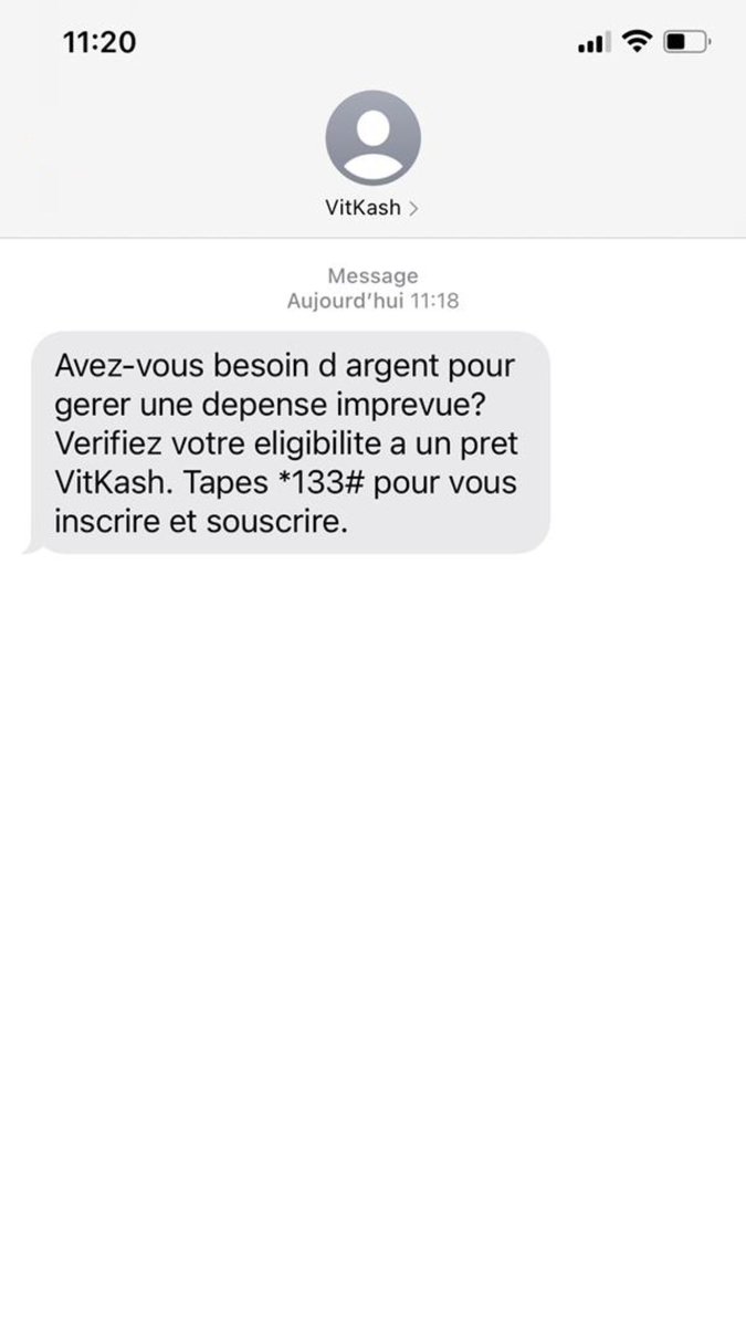 📱J’ai reçu ce sms et vous? 

VitKash est notre nouveau produit de micro-crédit facilement accessible et disponible via la plateforme mobile money de <a href="/MTNCotedIvoire/">MTN Côte d'Ivoire</a>.

👉🏾Vérifiez si vous êtes éligible au *133# option 3

#MoMo 
#Inclusionfinancière #Unechancepourtous
