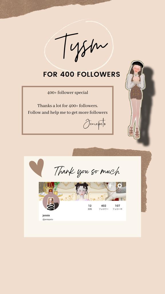 jenypeto's tweet photo. Yup-! I crossed 400+ followers on zepeto. TYSM❤ https://t.co/oxgONopVgj