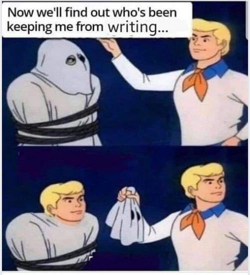 Sheff_Authors's tweet photo. If it wasn’t for those pesky kids … own it, writers. You are your best (or worst) distraction! Happy writing today - you can do it🤞#sheffieldauthors #writingdistractions #scoobydoo #writing #writingcommunity https://t.co/gGs6MRwQWV