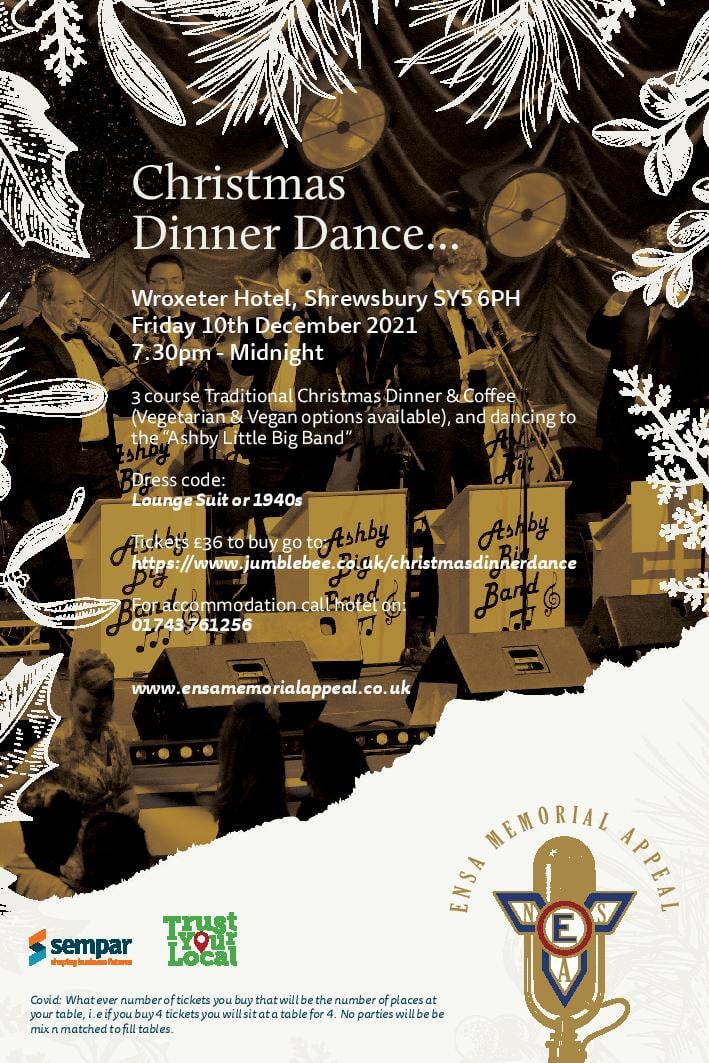 Time to start booking for our Christmas Dinner Dance

#WroxeterHotel #Shrewsbury #Ashbylittlebigband #Christmas #Party