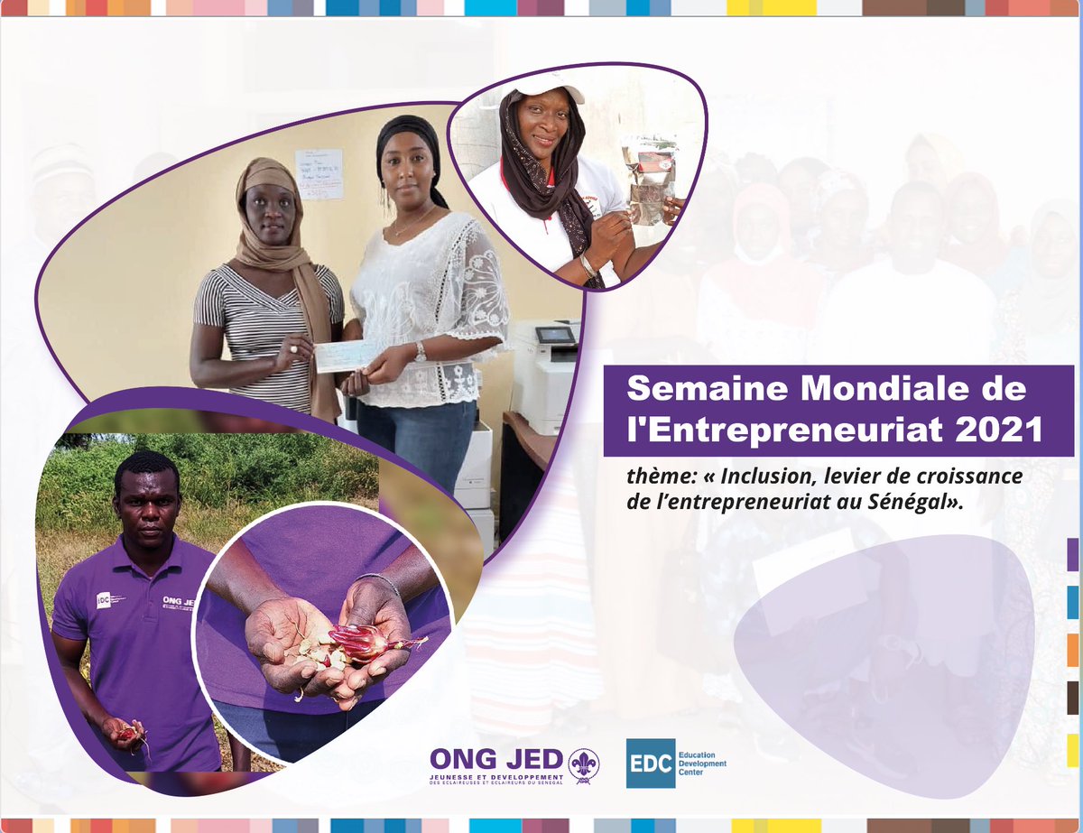 ONG_JED_SN's tweet photo. 👨🏽‍🌾👨🏼‍🎨👨🏼‍🔧👩‍💼👷🏾👨🏾‍🍳🇸🇳
JED ET LA SEMAINE MONDIALE DE L’ENTREPRENEURIAT.
Un levier de résilience face au covid19
Afin d’atténuer l’impact économique de la pandémie chez les jeunes l’ONG JED en partenariat avec #EDC, a remis un petit financement à 36 jeunes entrepreneurs https://t.co/tTb6qvLv3a