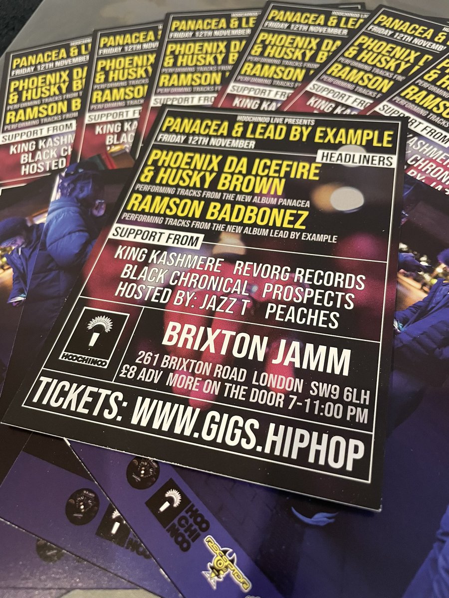 Hoochinoo's tweet photo. TONIGHT @brixton_jamm who’s coming? Tickets https://t.co/HEeAw2f9MP performing live @phoenixdafire @huskybrown @Ramson_Badbonez #kingkashmere @RevorgRecords @BlackkChronical #prospects @Peachespresents @DJSnuffOne #ukhh #event https://t.co/evovUv17qJ