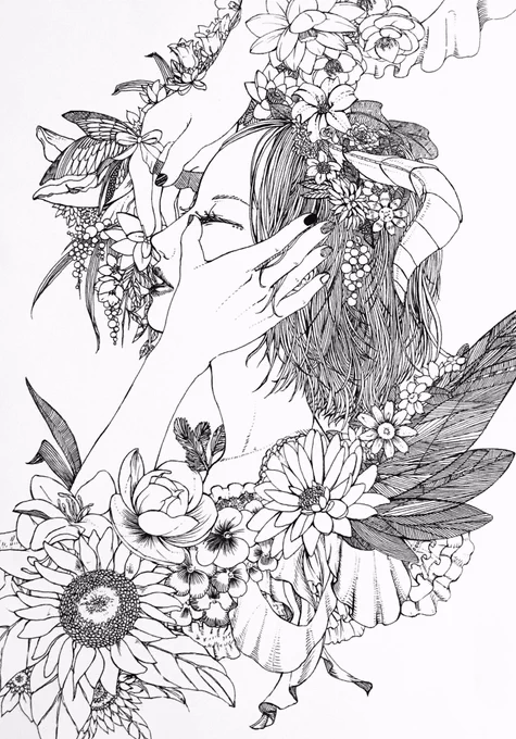 過去の絵見返してたけど、
かなり前に描いたこの絵が一番楽しく描けて今見ても楽しかったなぁって思える 