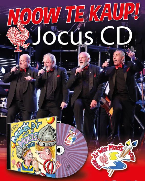 🎉📀 Haol ôg de vastelaovend in hoés mit de nieje Jocus CD 'Maak D'r Wat Moeis Van! 
 
De Jocus CD is vanaaf noow verkriégbaar beej de bekinde verkauppunte en jocus.nl.

En neteurlik via Spotify en Apple Music.

#maakdrwatmoeisvan #jocus #vastelaovend #venlo