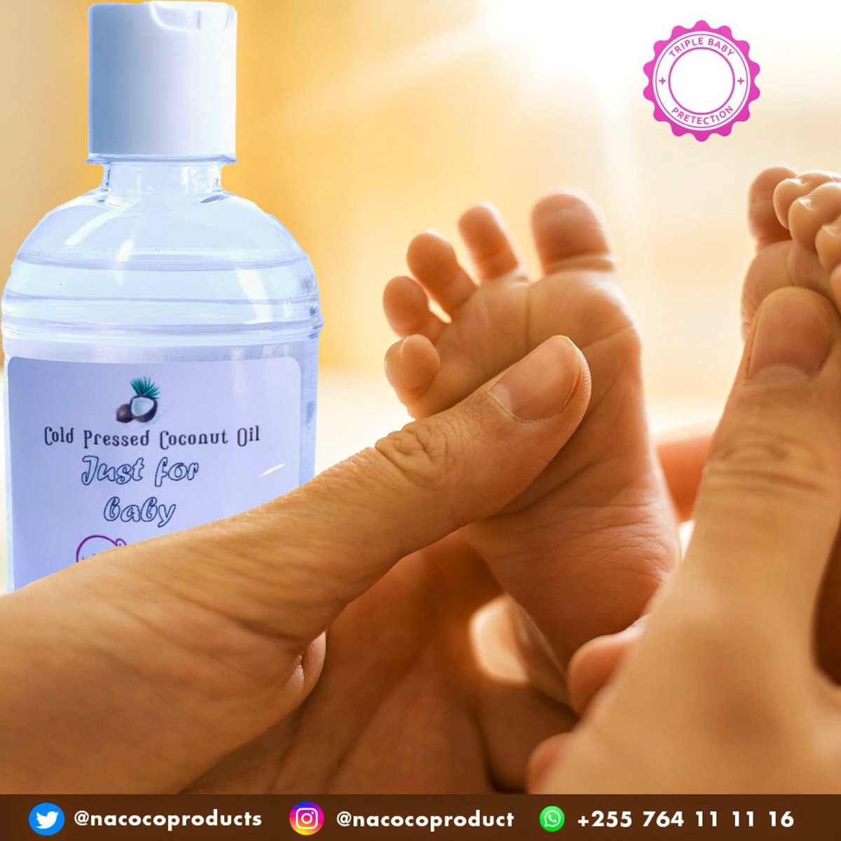 nacocoproduct's tweet photo. Kipindi hiki cha jua kali na joto mnapaka nini watoto ?
-Nacoco ukipaka haina joto na hulinda ngozi ya mtoto
-haina kemikali,Extra Virgin inatengenezwa kwa njia ya "Cold Pressed" kwa ajili ya watoto "Just for baby" Tsh. 10,000 tu.
#coconutoil #virginoil #coconut #organicproduct https://t.co/p17RiCLqii