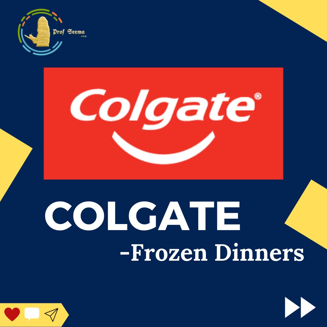 profseemagupta's tweet image. Colgate! 🦷

The Biggest Brand extension failures! ⛔

The brand launched Kitchen Entrees in the United States in 1982. 🚀

Did it fail for any particular reason? Share your thoughts in the Comments Section. 🤔👇

•
•
•
•
•
#colgate #colgatesmile #iimb #profseema