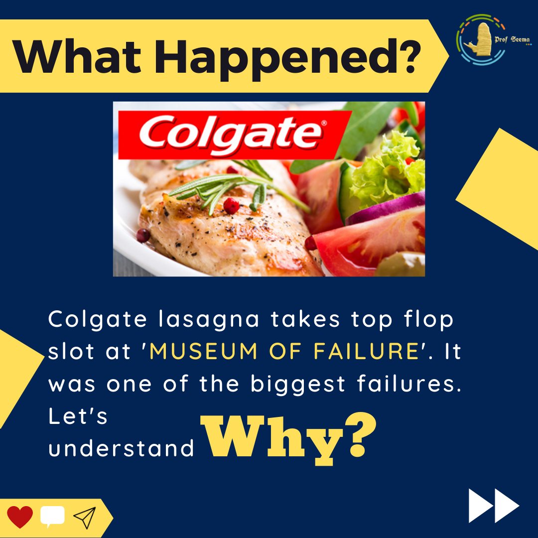 profseemagupta's tweet image. Colgate! 🦷

The Biggest Brand extension failures! ⛔

The brand launched Kitchen Entrees in the United States in 1982. 🚀

Did it fail for any particular reason? Share your thoughts in the Comments Section. 🤔👇

•
•
•
•
•
#colgate #colgatesmile #iimb #profseema