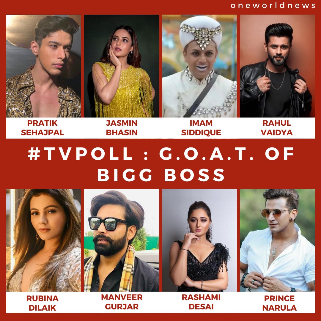 Oneworldnews_'s tweet photo. #tvpoll Who is the G.O.A.T. of #biggboss ?
To make your favourite contestant reach TOP 5, follow these simple rules:
1. Follow @oneworldnews and like this post
2. Comment the full name of the contestant that you love.
Winners out on 17 Nov 2021 https://t.co/SLfdrR05zj