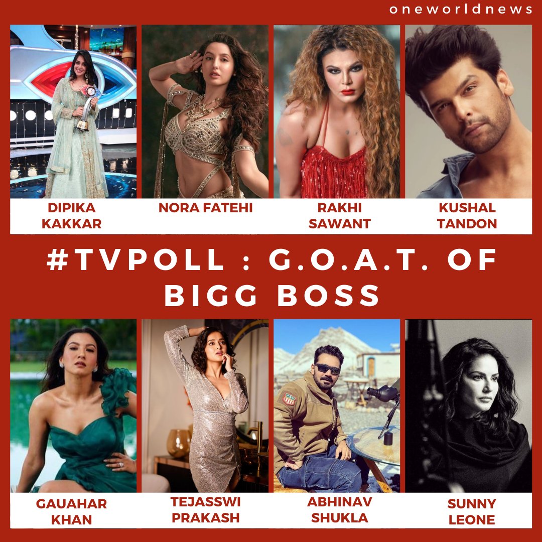 Oneworldnews_'s tweet photo. #tvpoll Who is the G.O.A.T. of #biggboss ?
To make your favourite contestant reach TOP 5, follow these simple rules:
1. Follow @oneworldnews and like this post
2. Comment the full name of the contestant that you love.
Winners out on 17 Nov 2021 https://t.co/SLfdrR05zj