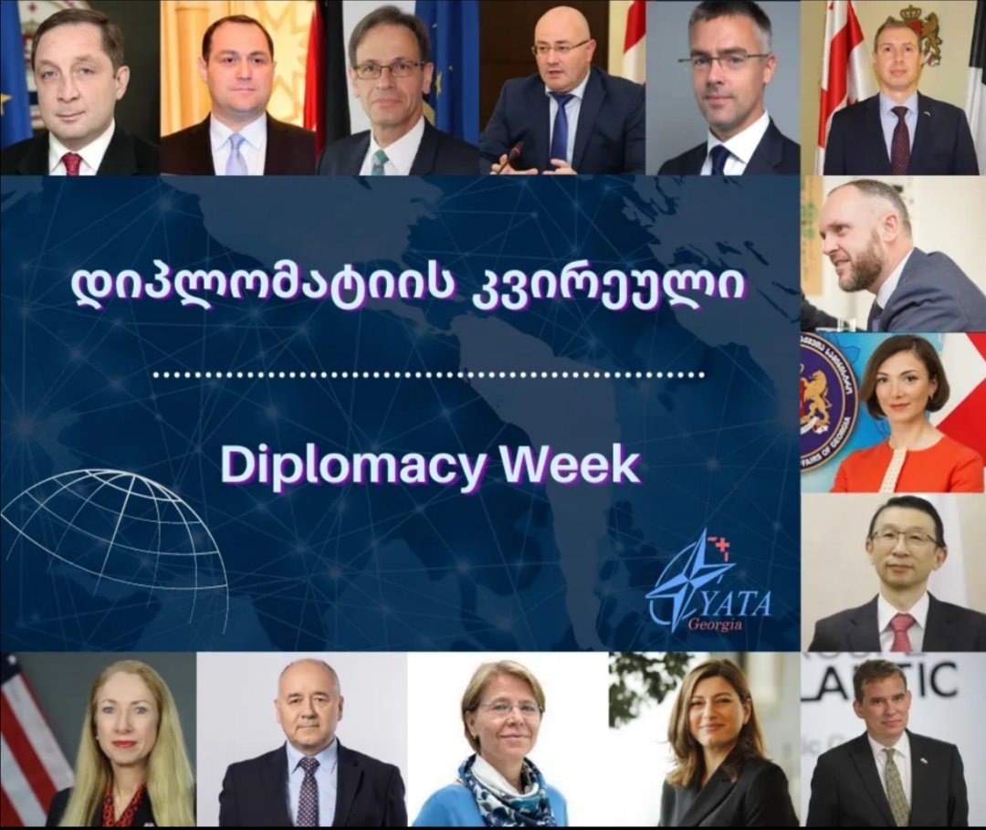 yatageo's tweet photo. 🌐 The project "Diplomacy Week" dedicated to the 17th anniversary of the Georgian Diplomacy Day has ended.

🔵 On behalf of the organization, we thank all the invited diplomats for participating in the project and wish them lots of success in their diplomatic activities! https://t.co/6nXiSS4WK8