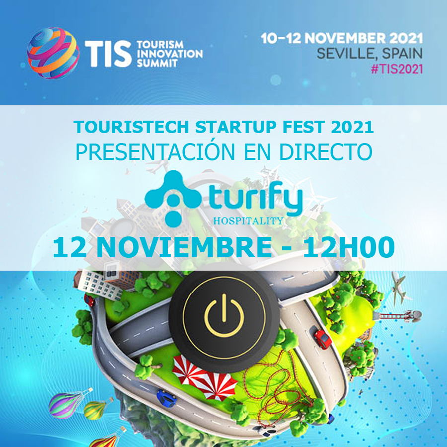 En media hora empezamos la presentación de Turify Hospitality en #tis2021 ! ¡No te pierdas nuestro evento en el #STARTUPFEST si quieres multiplicar tus #ventasonline!💸#SevillaHoy #TIS2021 #tech #innovation #congress #tourism #turifyhospitality  #andalucialab #startupsMinerva