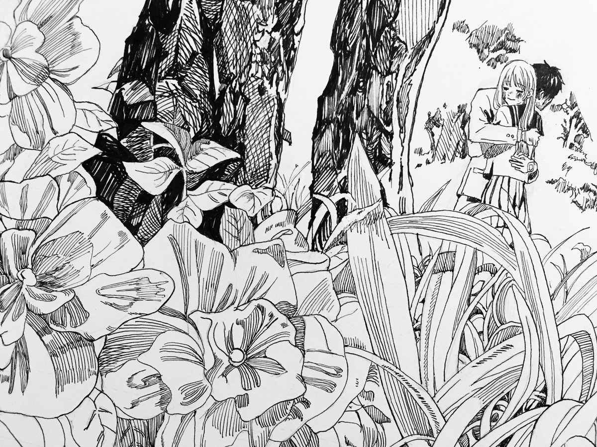 最近のペン画背景集 