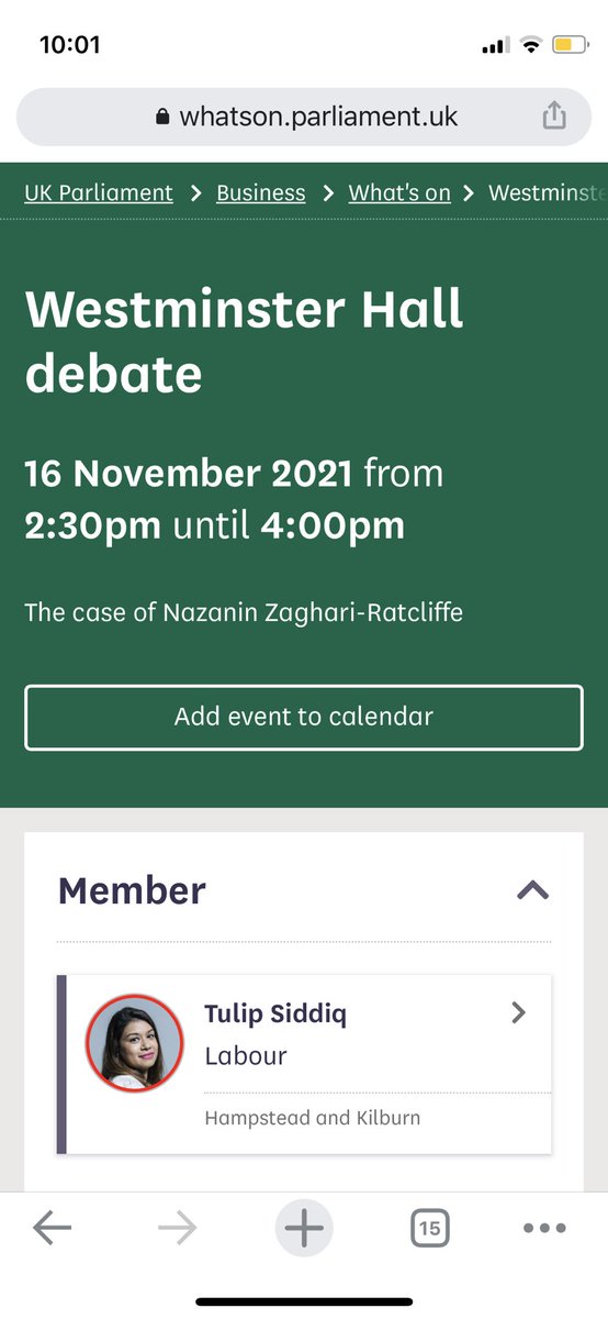 Tulip Siddiq (@tulipsiddiq) on Twitter photo Many of you have asked me how you can help Richard Ratcliffe. I’ve secured a debate on Nazanin Zaghari-Ratcliffe on Tuesday in Parliament. Please contact your MP and ask them to speak in the debate and make the case for bringing Nazanin home. #FreeNazanin <a href="/AmnestyUK/">Amnesty UK</a> Many of you have asked me how you can help Richard Ratcliffe. I’ve secured a debate on Nazanin Zaghari-Ratcliffe on Tuesday in Parliament. Please contact your MP and ask them to speak in the debate and make the case for bringing Nazanin home. #FreeNazanin <a href="/AmnestyUK/">Amnesty UK</a>