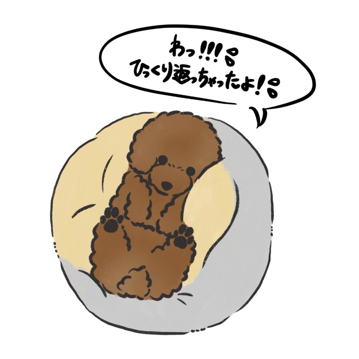 lgbt_compass's tweet photo. クッションでへそ天しちゃった
トイプーくんを描かせて頂きました🐶
ママにひっくり返されて
ビックリしちゃったみたいです🤣❤️
.
#トイプードル #ToyPoodle #犬好きな人と繋がりたい #イラスト好きさんと繋がりたい #似顔絵 #犬の気持ち https://t.co/0roKaa7aXL
