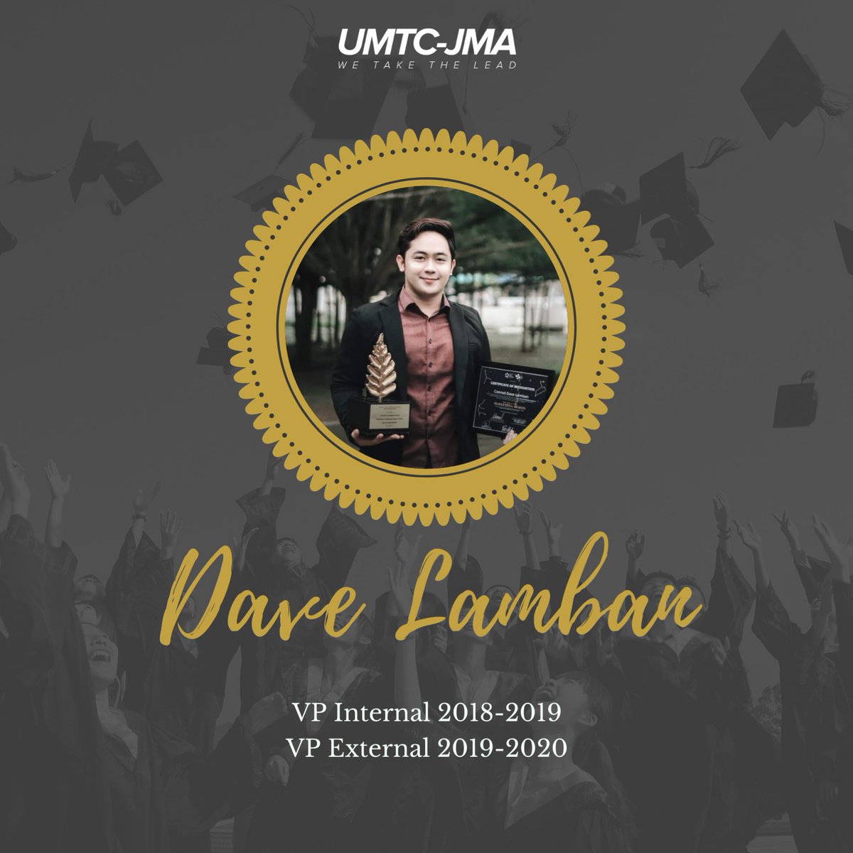 umtc_jma's tweet photo. CONGRATULATIONS TO OUR FORMER
OFFICERS WHO GRADUATED TODAY! 🎉

"We're here to support your future endeavors. Chin up and be proud that you came from this institution and this program. Dasig Marketing!"

- Former Adviser, KEVIN REY PLACER

#UMTCJMA #WeTakeTheLead https://t.co/vMlfIwvG5S