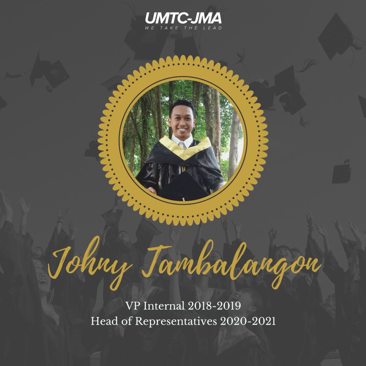 umtc_jma's tweet photo. CONGRATULATIONS TO OUR FORMER
OFFICERS WHO GRADUATED TODAY! 🎉

"We're here to support your future endeavors. Chin up and be proud that you came from this institution and this program. Dasig Marketing!"

- Former Adviser, KEVIN REY PLACER

#UMTCJMA #WeTakeTheLead https://t.co/vMlfIwvG5S