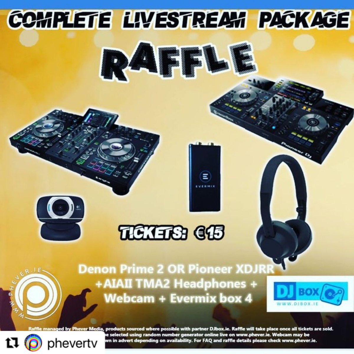 djdeansherry's tweet photo. Almost sold out! Grab last of the tickets 1 winner takes all before Christmas! Superb for any DJ or a loved one for just €15 entry… #COMPETITION #dj #djkit @djboxire @phevertv #entertowin #win #luck #lucky #movefast #share Goto link: https://t.co/lz6GGygFbs https://t.co/xrBJ4Yfufu
