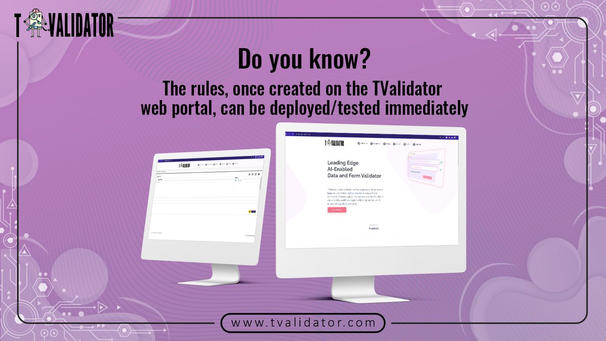 tvalidator's tweet photo. Create a validation code and then wait for various approvals and steps? Not anymore. TValidator empowers to create and deploy a code instantly

Try TValidator now, visit:  https://t.co/q2NE0bVhxF

#formvalidation #automation #java #JS #100daysofcode #jQuery #DEVCommunity #develop https://t.co/C67piYf1YU