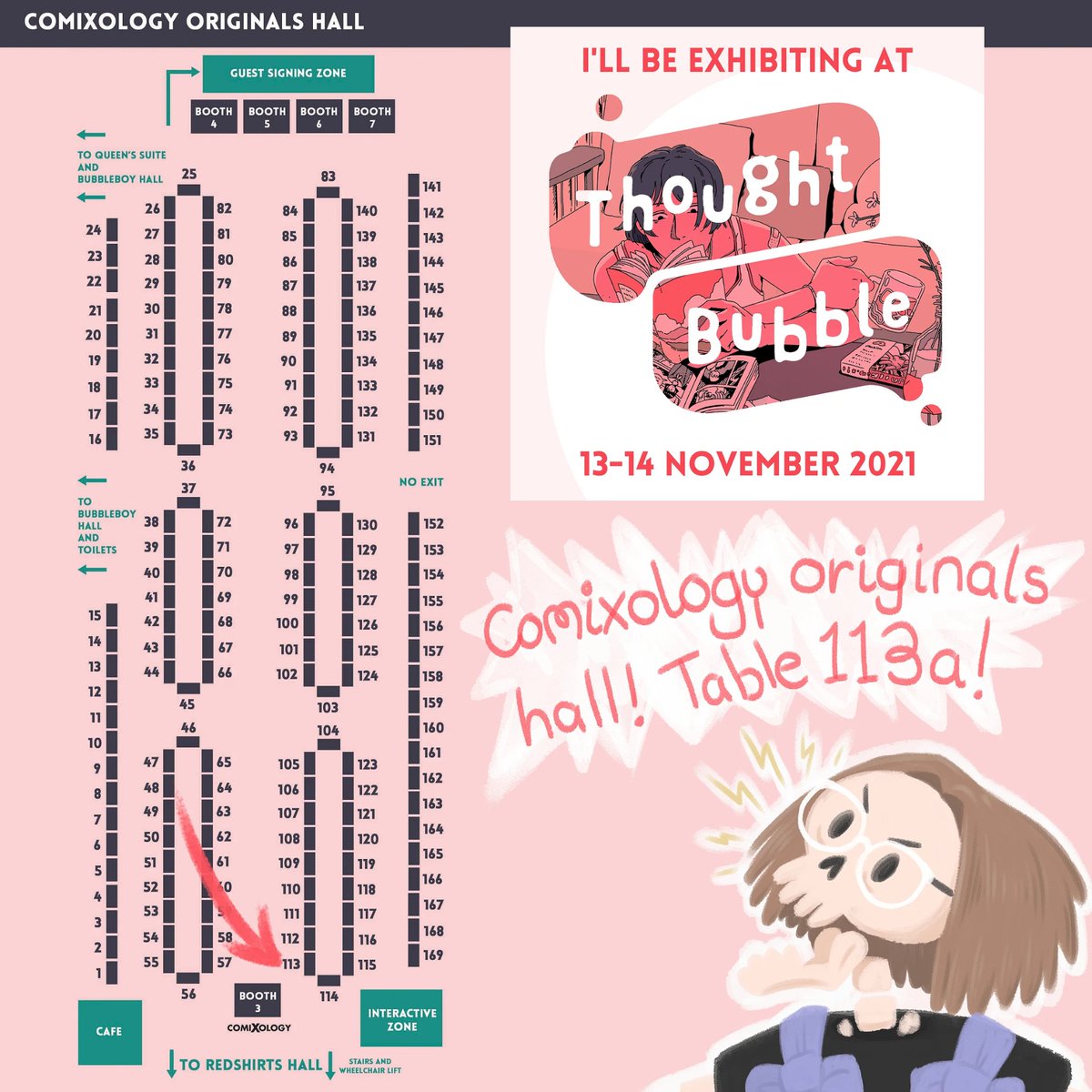 RaenbowFrog's tweet photo. The journey to @ThoughtBubbleUK has begun! I'll be in the ComiXology hall this weekend at table 113a! Be nice, I'm nervous! 🤣 https://t.co/ceFip0gqJQ