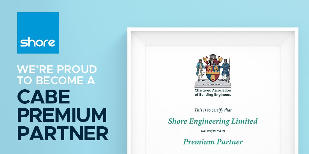 wemakeshore's tweet photo. Shore are very proud of becoming a CABE (Chartered Association of Building Engineers) Premium Partner.

#WeMakeShore
#CABE #construction #buildingcontrol #constructionindustry #commercialbuilder #structuralengineering #surveyor https://t.co/a59tjzIplI