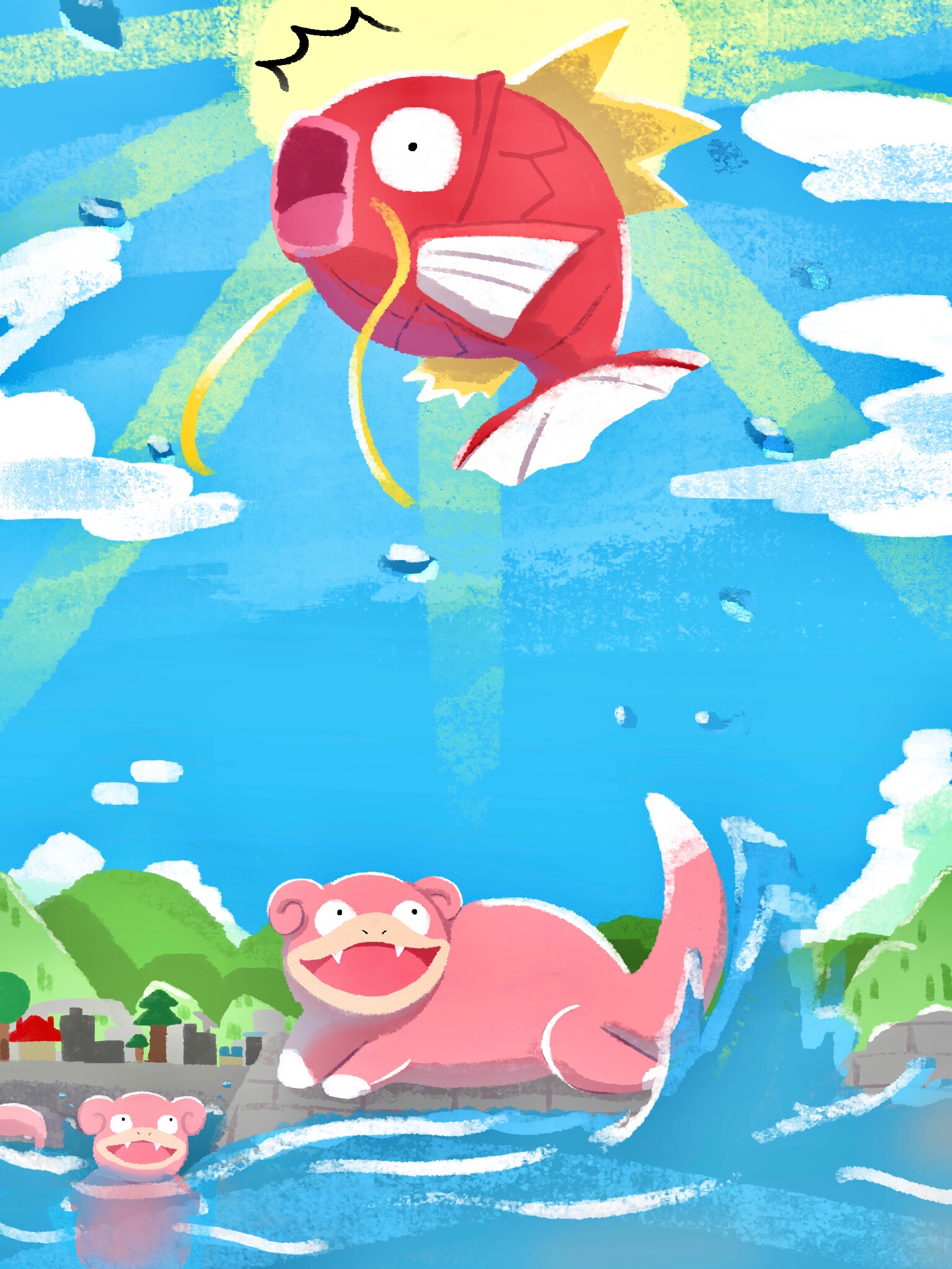 ひろせ ヤドンのしっぽ釣り描きました やぁん ポケモン イラスト好きさんと繋がりたい 絵描きさんと繋がりたい ポケモンイラスト T Co Eutvkmvjp6 Twitter