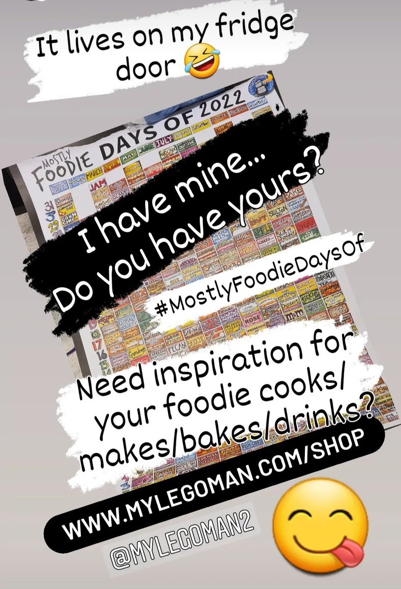 Sue_Stoneman's tweet photo. I have mine.... Do you have yours? I treat myself to @mylegoman #MostlyFoodieDaysOf Calendar every year & 2022 has just landed 🙌 it puts a smile on my face & inspires me to try new dishes.
Available https://t.co/2rlHxvgjta
#foodie #foodlover #foodieday #TwitterBakeAlong https://t.co/Wyn5uMqiwa