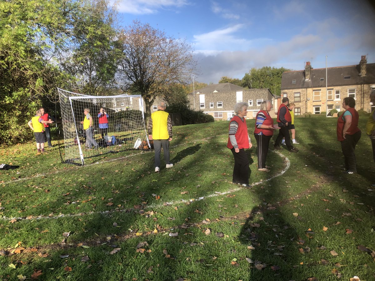 YourBackYardCIC's tweet photo. #throwback to last Fridays training session with Bramley Walking Wanderers ⚽️

Val on the left was awarded best (own goal) of the match and Trevor on the right was awarded our player of the match 🏆

Contact us if you want to join our newly constituted walking football team! https://t.co/W8baecDfx6