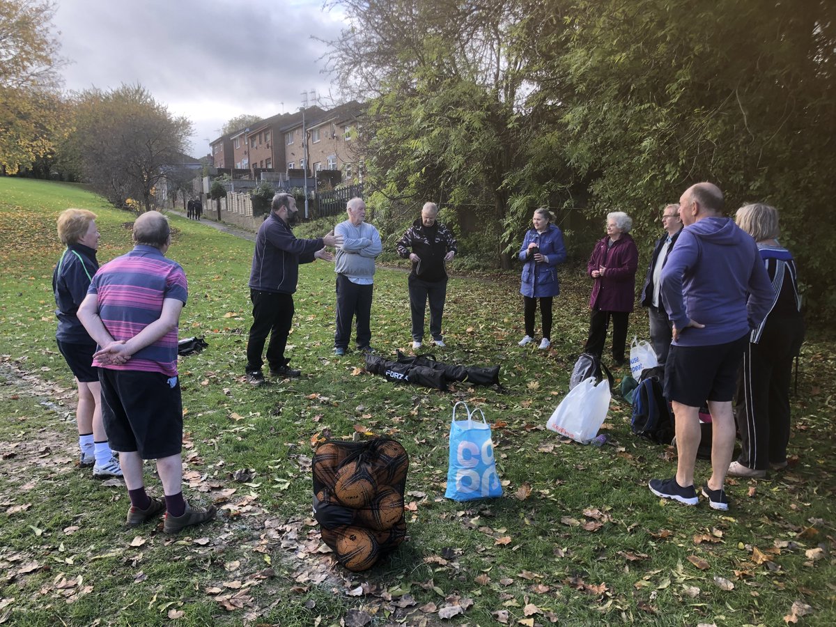 YourBackYardCIC's tweet photo. #throwback to last Fridays training session with Bramley Walking Wanderers ⚽️

Val on the left was awarded best (own goal) of the match and Trevor on the right was awarded our player of the match 🏆

Contact us if you want to join our newly constituted walking football team! https://t.co/W8baecDfx6