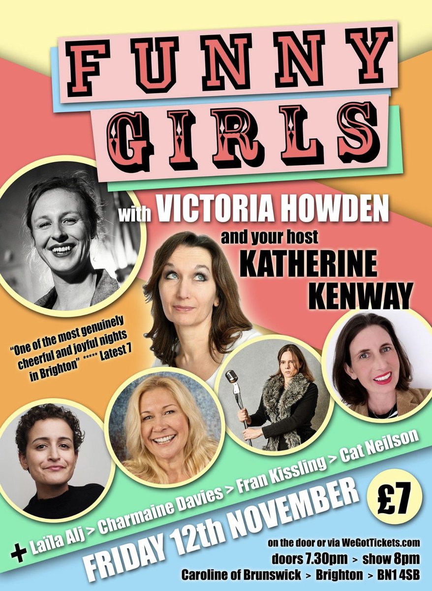 Tonight! Loads of fun and only £7. Cash on the door or book in advance wegottickets.com/event/530862 <a href="/carolinepub/">Caroline ofBrunswick</a> <a href="/Katherway/">Katherine Kenway</a> @VictoriaHowden @FranKissling <a href="/CharmieD/">Charmaine Davies</a> <a href="/CatNeilson/">Catherine Neilson</a> @lailaalj