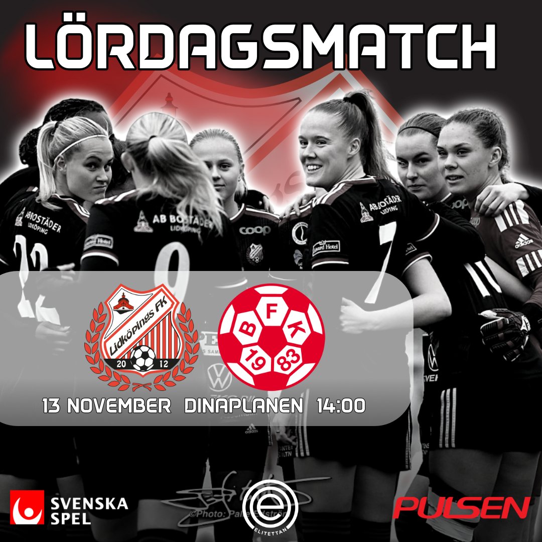 Nu är det dags för säsongens sista seriematch. Vi är redo! Kom och stötta oss på Dinaplanen i Råda kl: 14:00 ❤🖤