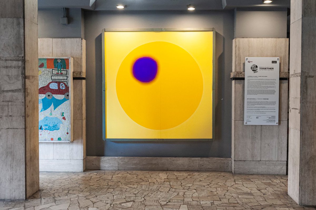 Roma's tweet photo. #ArtStop torna negli spazi della metro #Cavour con "Dusk and Dawn" di Lucrezia Di Canio. Fino al 31/12 animeranno la stazione le opere di 6 artisti, con talk e #concerti. 
L’iniziativa è promossa da #Atac. 
Leggi 👉https://t.co/IKv49pNErm

#Contemporaneamenteroma
@culture_roma https://t.co/IPCu5TLc10