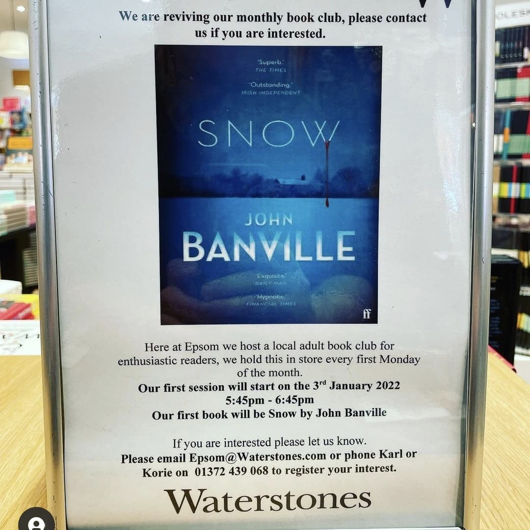Where were you the last time it snowed? <a href="/Windsor_wstones/">Waterstones Windsor</a> <a href="/swanseastones/">Waterstones Swansea</a> <a href="/wstones_horsham/">Waterstones Horsham</a> <a href="/FalkirkWtstones/">Waterstones Falkirk</a> Our thriller of the month is fast becoming one of our bestsellers this month and it is also our first new bookclub pick for the store!