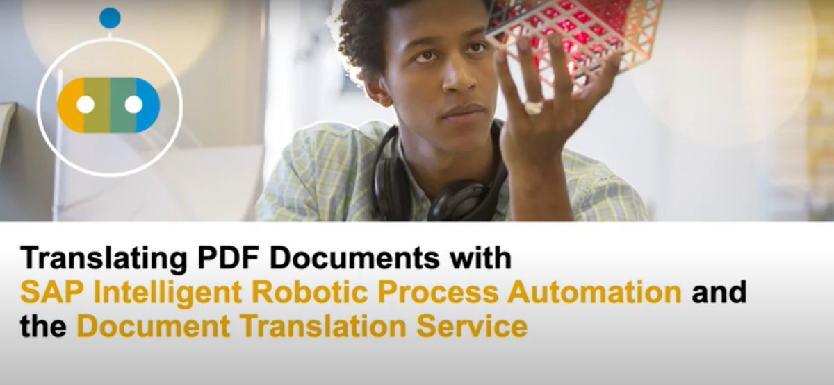 gangadharansind's tweet photo. With @SAP Intelligent RPA bot, automating translation of a PDF document just got simpler and faster. Find out how in this blog, https://t.co/7zSxFoAO0z, or watch this quick video, https://t.co/nfNhoFIPJj
#SAPTranslationHub #MachineLearning https://t.co/5k3jnBtnhw