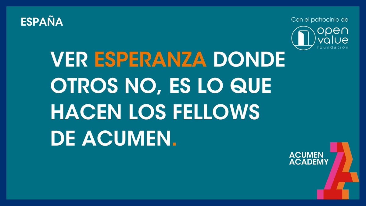 OpenValueFound's tweet photo. ✨Reconocer el #potencial donde otros ven #desesperanza es necesario para poder generar un cambio.
¿Quieres saber cómo? Te esperamos el 18 nov-19h https://t.co/6cF0vB2tR1
¿Eres uno de ellos? ¡Inscríbete! https://t.co/6gQMUuno3e
#LiderazgoDiferente #ProgramadeFellowsdeAcumen https://t.co/Nf0lK8E0G4