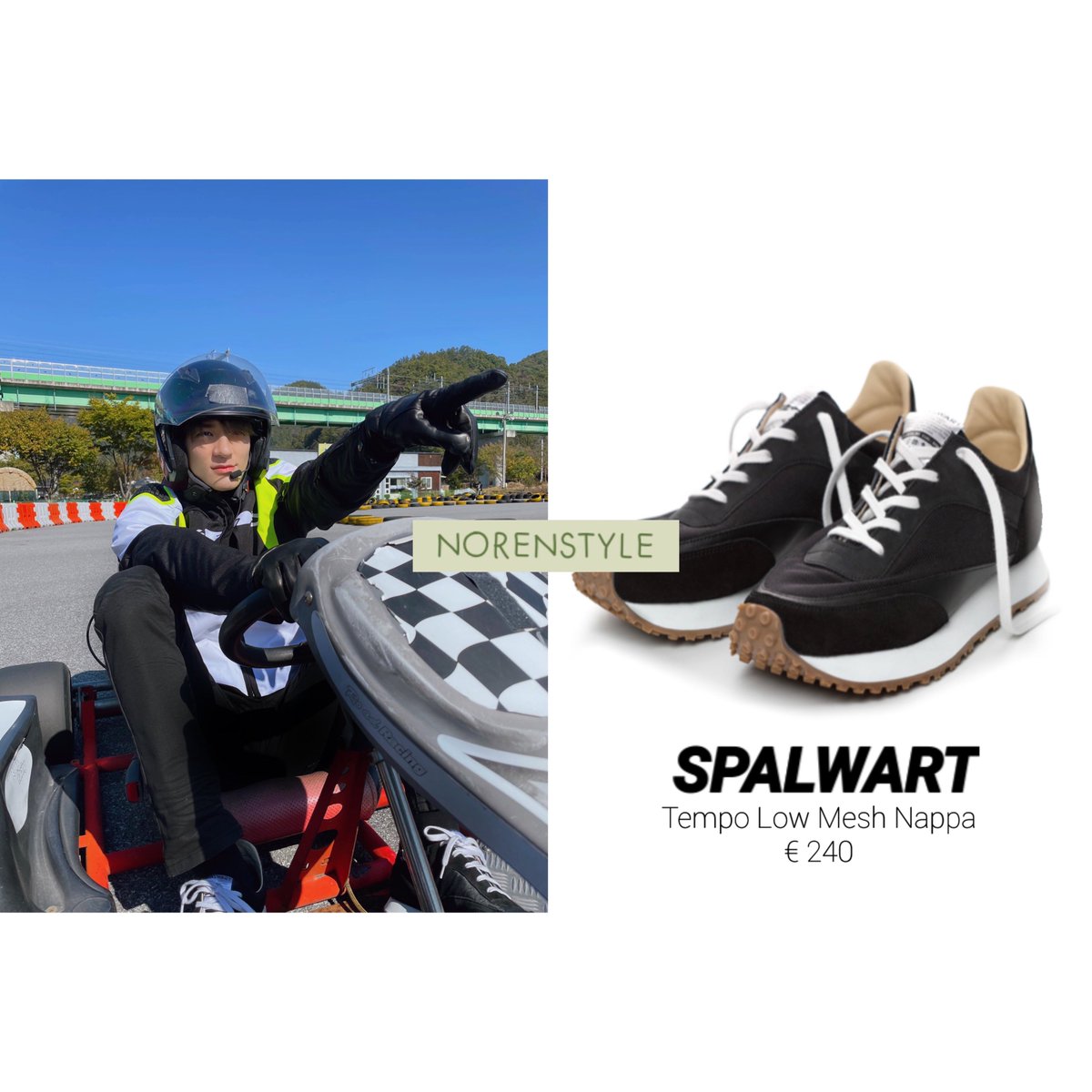 norenstyle's tweet image. [SNS Update] 211112 - #NCT twitter post, #JENO wearing:

#SPALWART Tempo Low Mesh Nappa
#SPIDI Sport Warrior Tex Jacket

#NCTDream #이제노 #제노