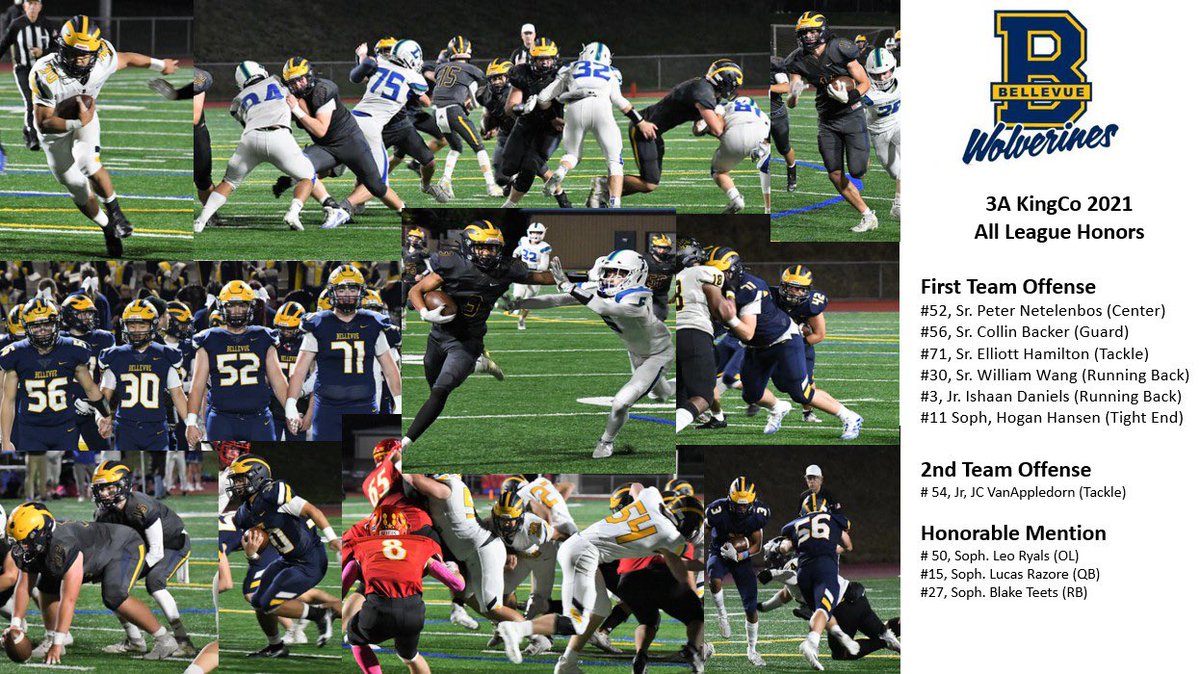 BellevueFB's tweet photo. Congratulations and well done in earning All League Honors!! 3A KingCo.  #bellevuefb https://t.co/VjxRM4iTvz