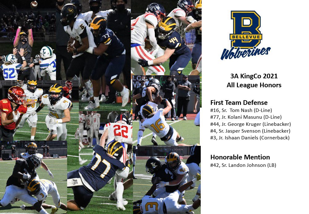 BellevueFB's tweet photo. Congratulations and well done in earning All League Honors!! 3A KingCo.  #bellevuefb https://t.co/VjxRM4iTvz